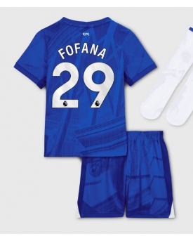 Billige Fotballdrakt Chelsea Wesley Fofana #29 Replika Hjemmedraktsett Barn 2025-26 Kortermet (med bukser)
